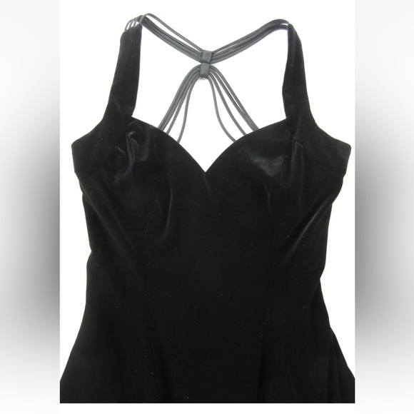 Betsy & Adam By Linda Bernell‎ Black velvet fit & flare party/formal dress. NWT! - Picture 3 of 13